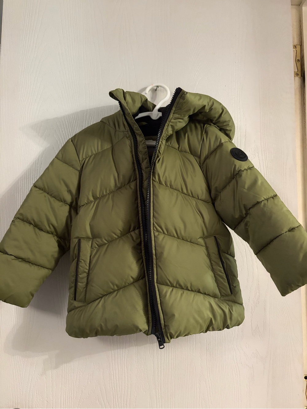 Michael Kors Olive Hooded Kids Puffer Jacket